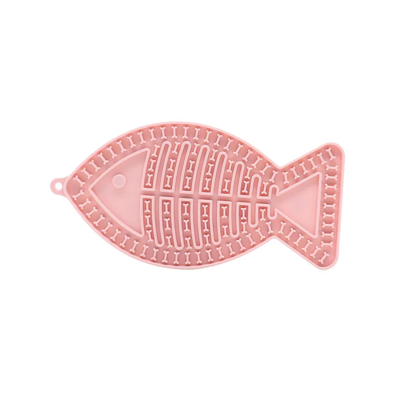 Pet Supplies Silicone Pet Licking Mat Cat Anti-Choking with Slow Food Bowl Puppy Bath Distracted Licking Plate Cutlery