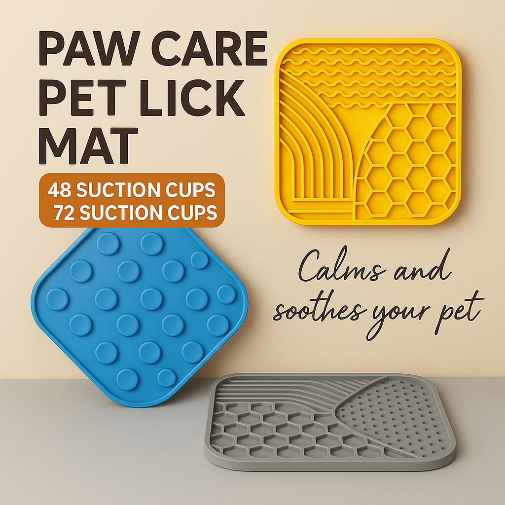 Pet Supplies Silicone Pet Licking Mat Cat Anti-Choking with Slow Food Bowl Puppy Bath Distracted Licking Plate Cutlery