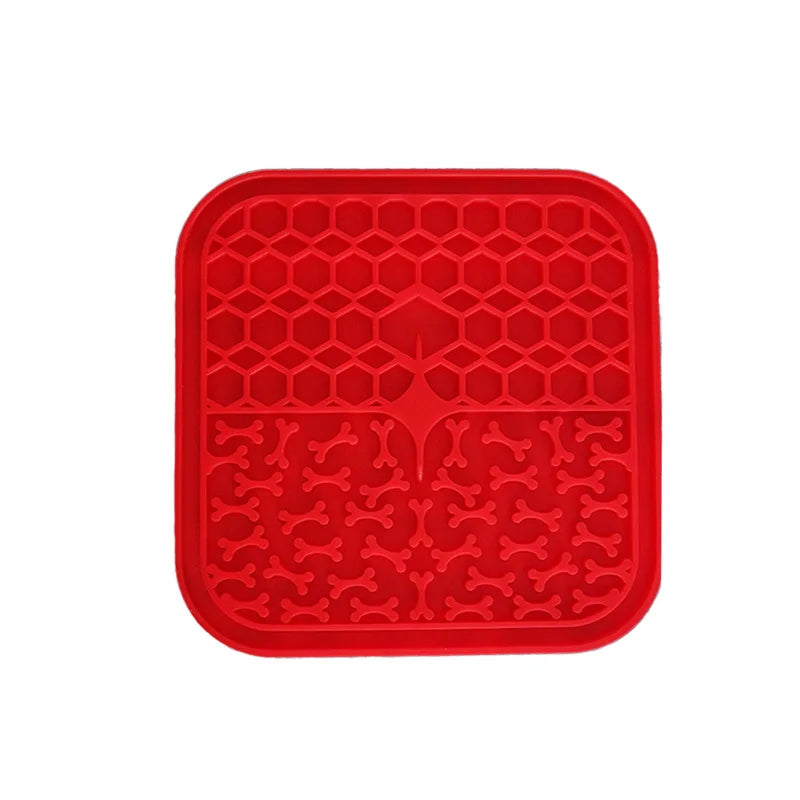 Pet Supplies Silicone Pet Licking Mat Cat Anti-Choking with Slow Food Bowl Puppy Bath Distracted Licking Plate Cutlery