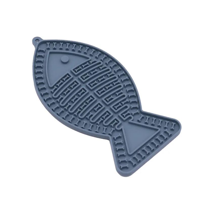 Pet Supplies Silicone Pet Licking Mat Cat Anti-Choking with Slow Food Bowl Puppy Bath Distracted Licking Plate Cutlery