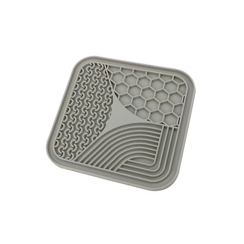 Pet Supplies Silicone Pet Licking Mat Cat Anti-Choking with Slow Food Bowl Puppy Bath Distracted Licking Plate Cutlery
