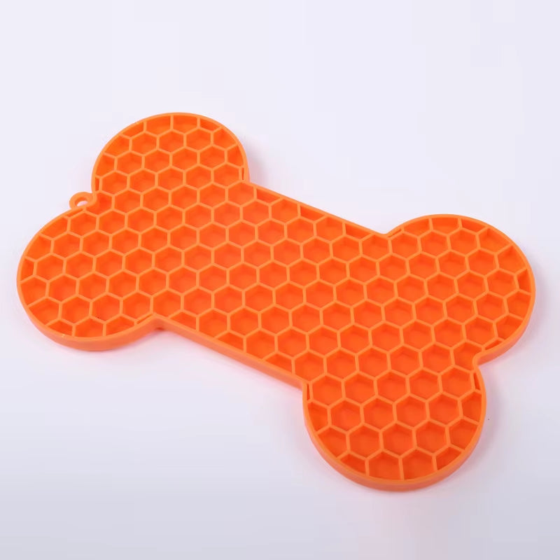 Pet Supplies Silicone Pet Licking Mat Cat Anti-Choking with Slow Food Bowl Puppy Bath Distracted Licking Plate Cutlery