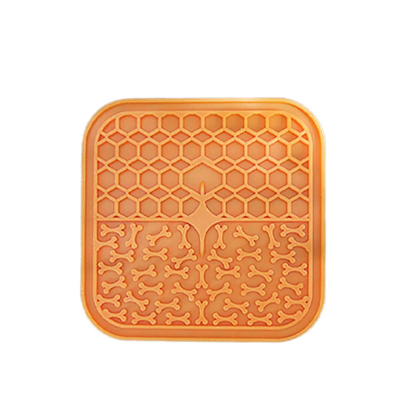 Pet Supplies Silicone Pet Licking Mat Cat Anti-Choking with Slow Food Bowl Puppy Bath Distracted Licking Plate Cutlery